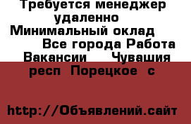 Требуется менеджер удаленно › Минимальный оклад ­ 15 000 - Все города Работа » Вакансии   . Чувашия респ.,Порецкое. с.